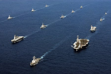 11月5日至16日，美日“銳劍”聯(lián)合軍事演習(xí)在九州和沖繩等地實施。