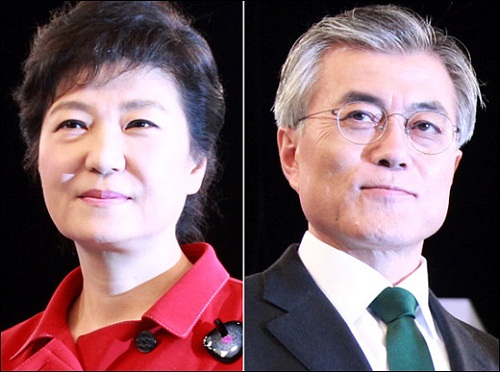 樸槿惠(圖左)、文在寅資料圖