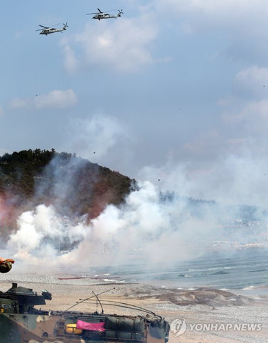 韓國海軍陸戰(zhàn)隊(duì)首次履行聯(lián)合登陸軍司令職責(zé)。
