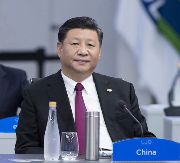 當?shù)貢r間11月30日，二十國集團領導人第十三次峰會在阿根廷布宜諾斯艾利斯舉行。國家主席習近平出席第一階段會議并發(fā)表題為《登高望遠，牢牢把握世界經(jīng)濟正確方向》的重要講話。 新華社記者 李濤 攝